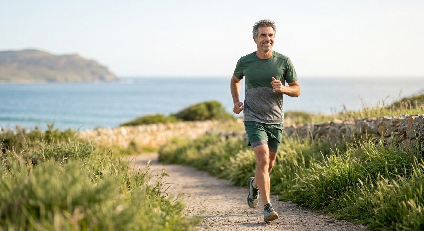 A candid photo of an adult jogging with vitality (image_10.png feel)